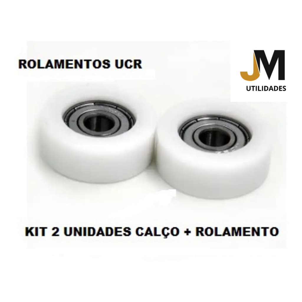 Kit com 2 Rolamentos 608 e 2 Calços para Rolamento 608. 29MM