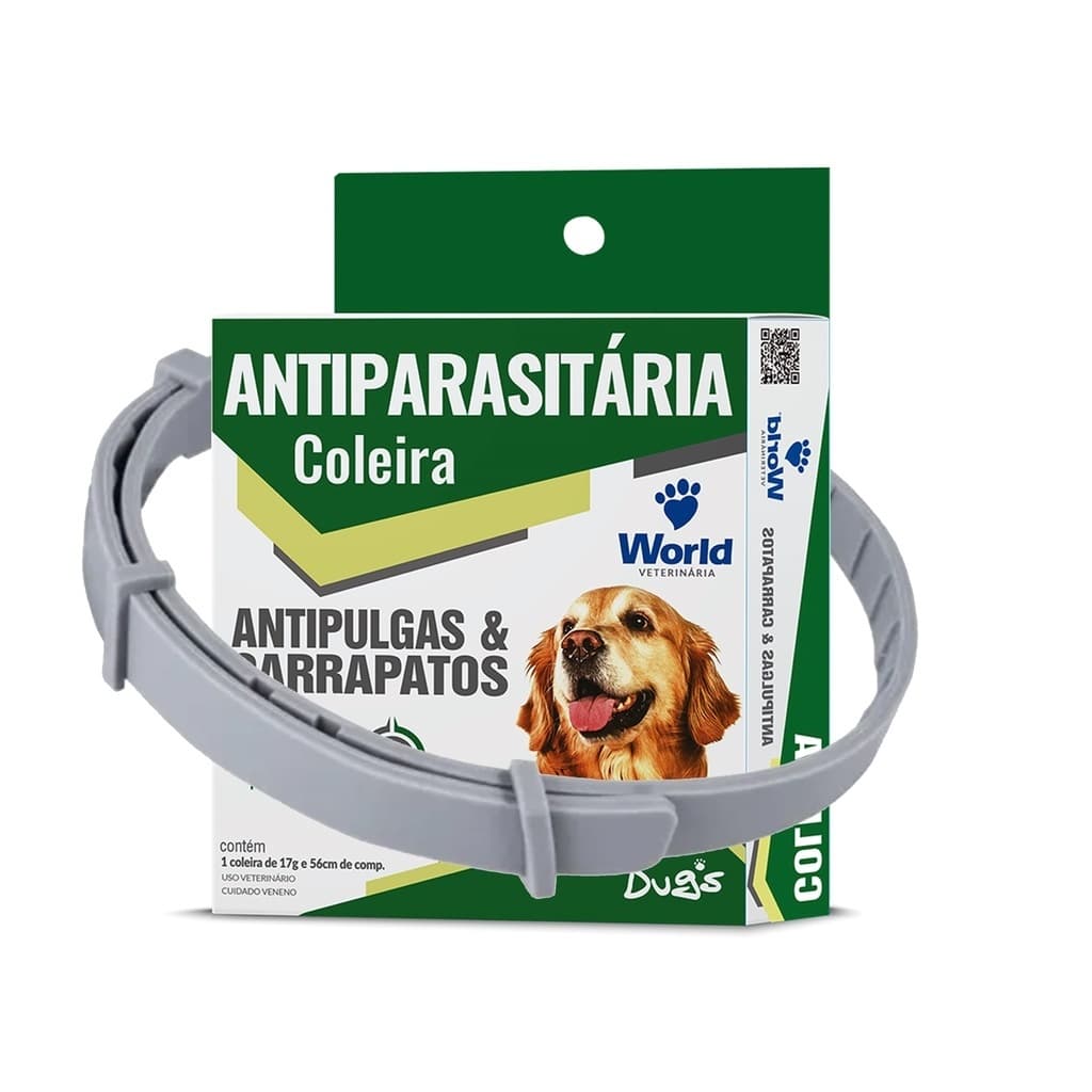 Coleira Dug's Antipulgas e Carrapatos para Cães World Veterinária
