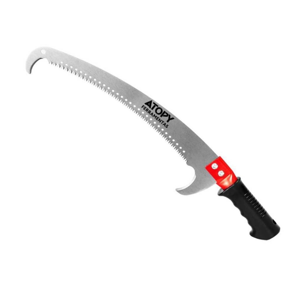 Serrote De Poda Galhos Com Serra Curva Gancho Duplo 59cm Aço Cabo Emborrachado