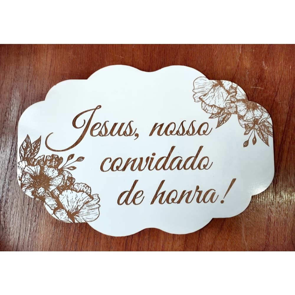 Kit 3 Placas personalizadas para casamento em MDF vários modelos