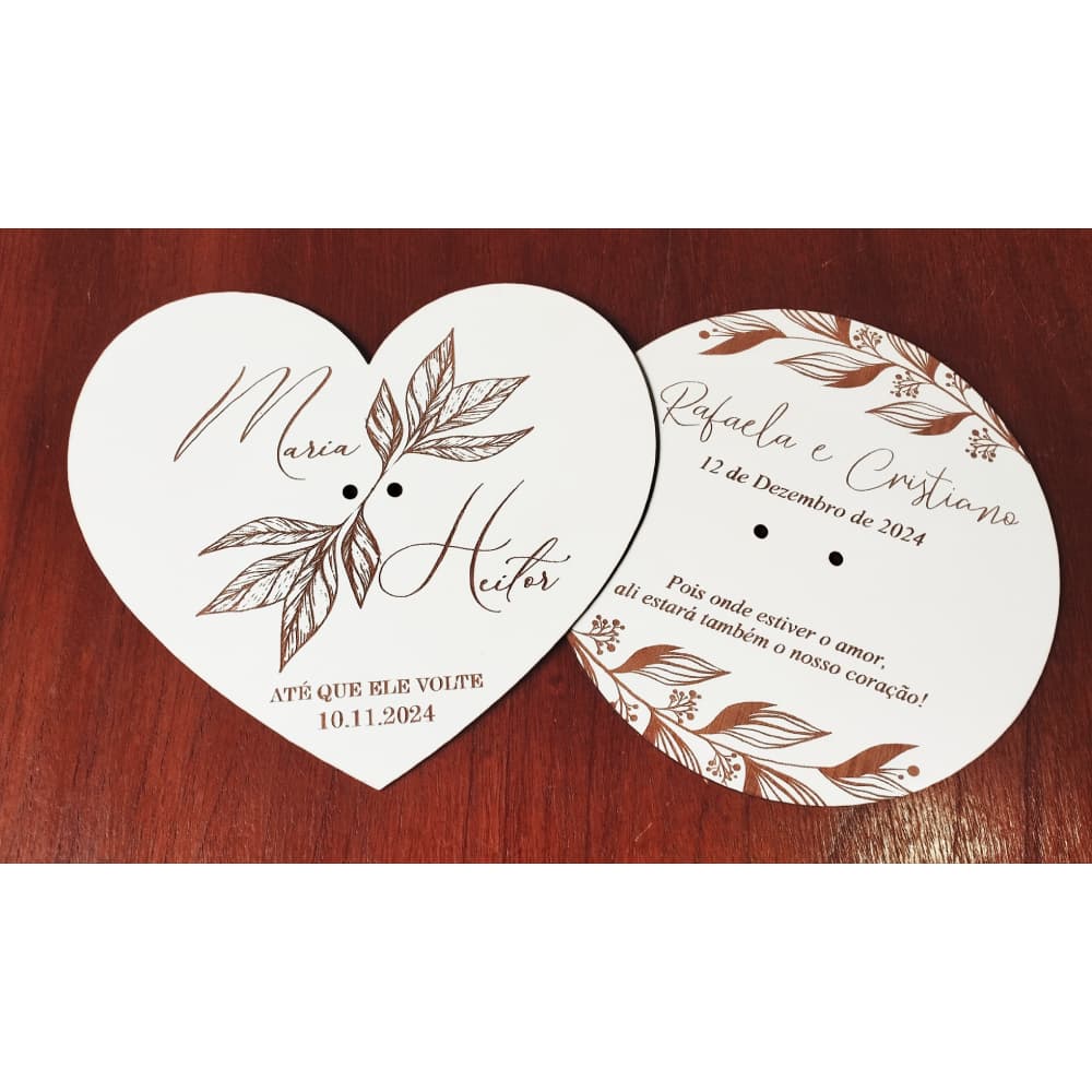 Porta Aliança Personalizado em MDF para casamento - vários modelos
