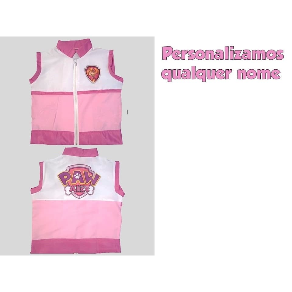 colete personalizado sky patrulha canina
