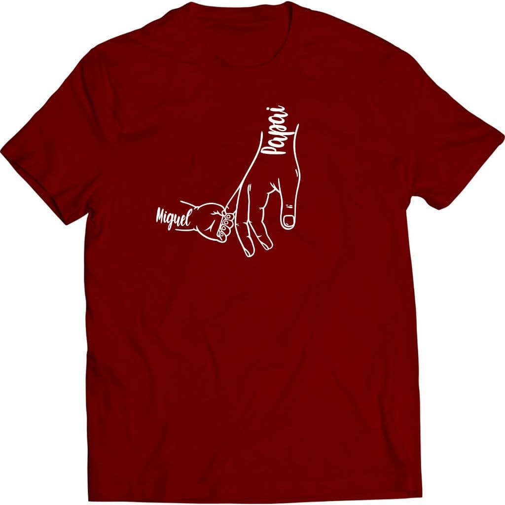 Camiseta Personalizada Dia dos Pais - Pai e Filho 1 Nome 100% Algodão Tamanho P ao G3
