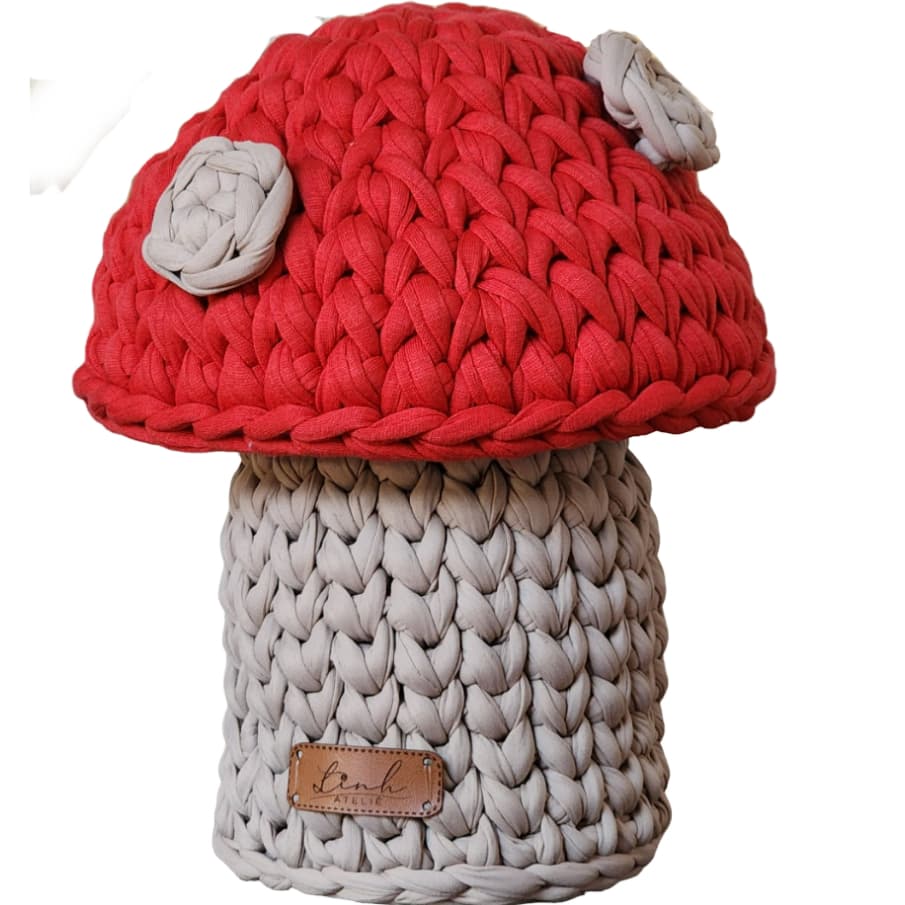 Cogumelo Fio de Malha | Peso de porta |Decoração Cogumelo