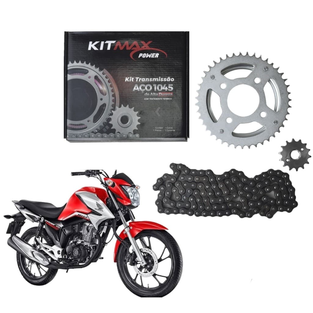kit Transmissão Titan 160 Start 160 Fan 160 2016 2017 2018 2019 2020 2021 2022 2024 Original MAX