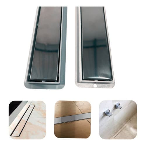 Ralo Banheiro Inox Linear Oculto Seca Piso 6x70 Invisível