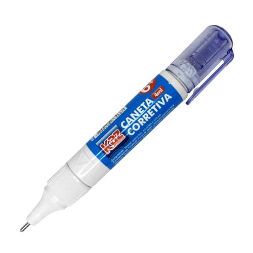 Caneta Corretiva Branco Escolar  Ponta 0.7mm Metal 1 Unidade