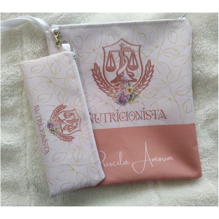 Porta Jaleco personalizado Profissões / Enfermagem - Nutricionista - Odontologia - Psicologia - Medica - Medica