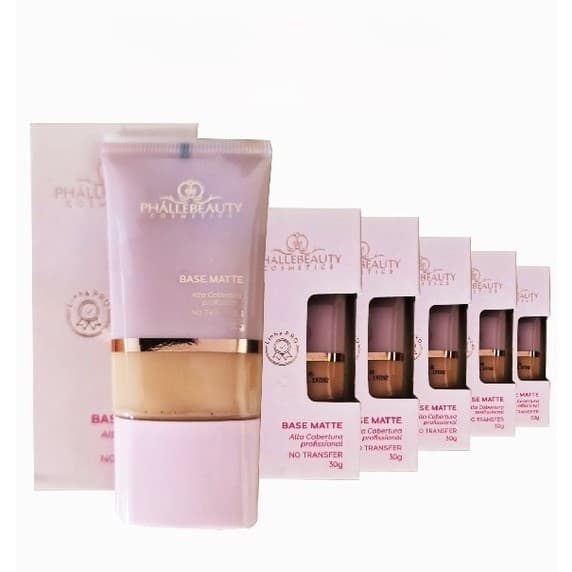 Base Matte Alta Cobertura - Phállebeauty - Escolha Seu Tom
