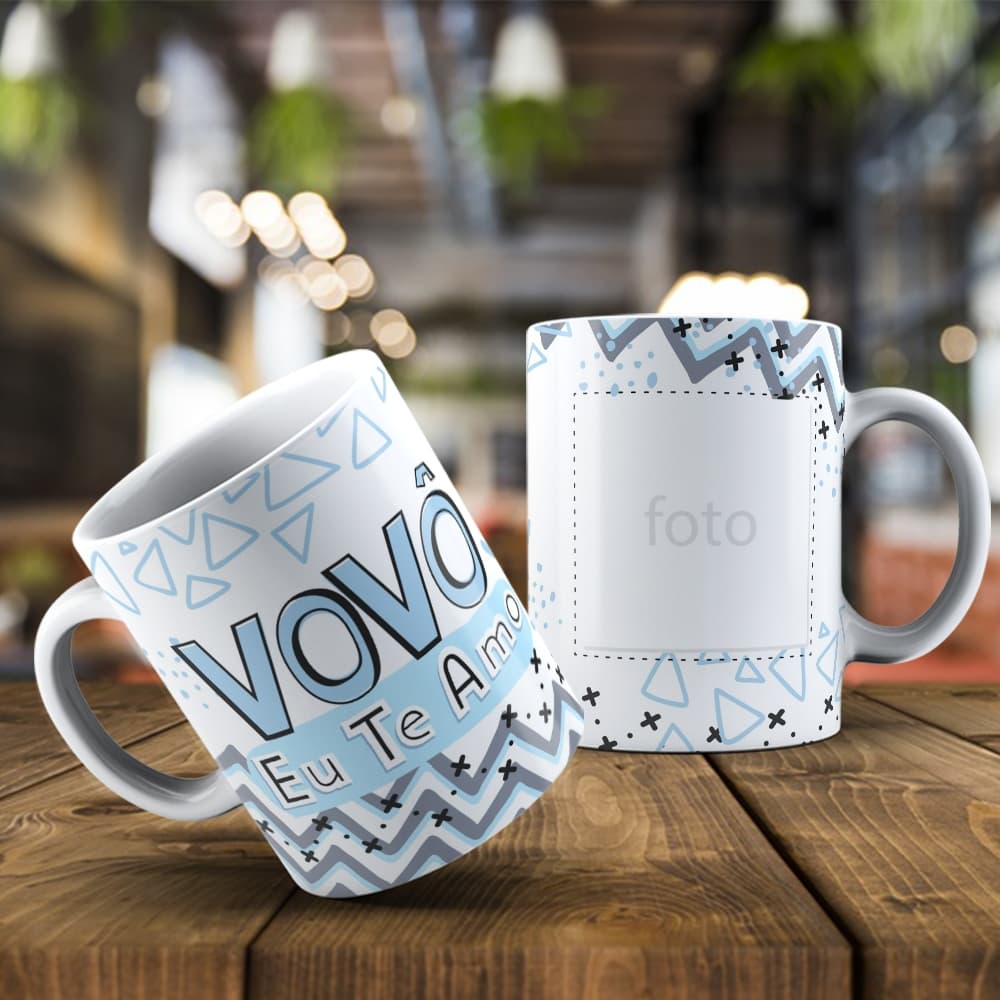 Caneca Xícara Dia Dos Avós Dia Do Vovô Te Amo Personalizada Com Foto Amor  - OFERTA RELAMPÂGO!