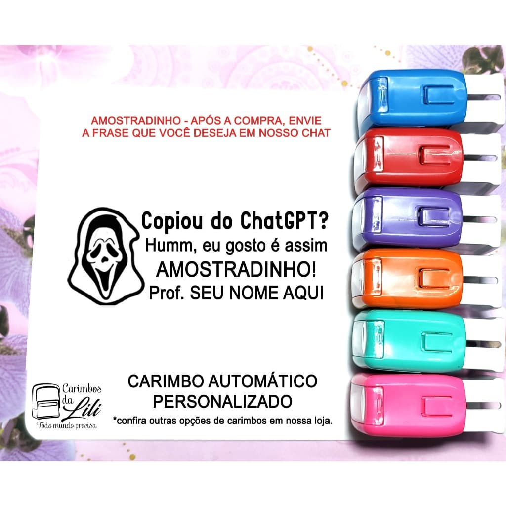 Carimbo Amostradinho - Carimbo automatico - Carimbo Personalizado