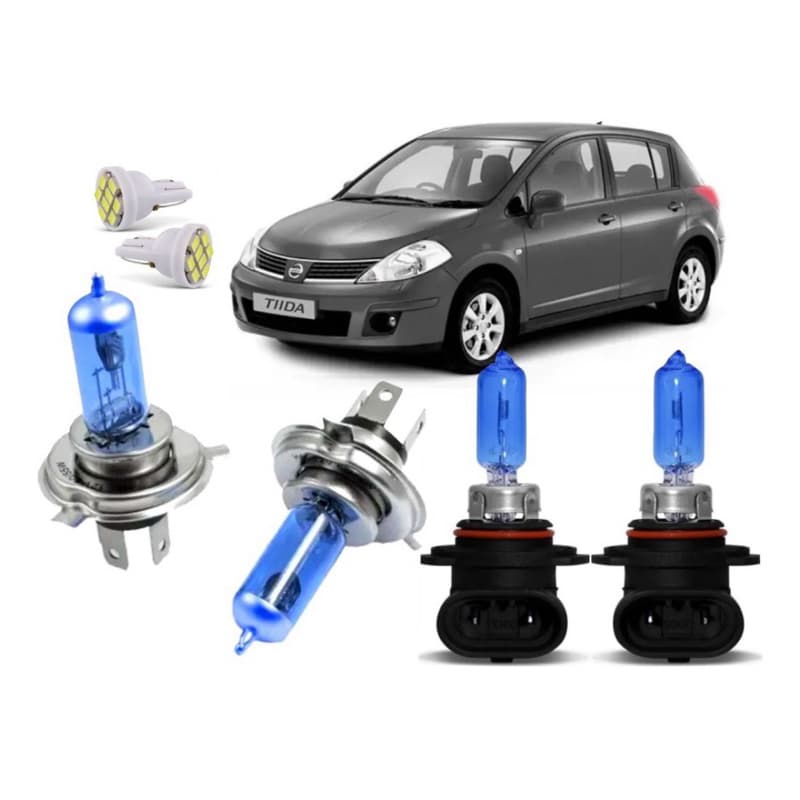 Lampadas Super Branca Nissan Tiida 2007 2008 2009 Até 2013