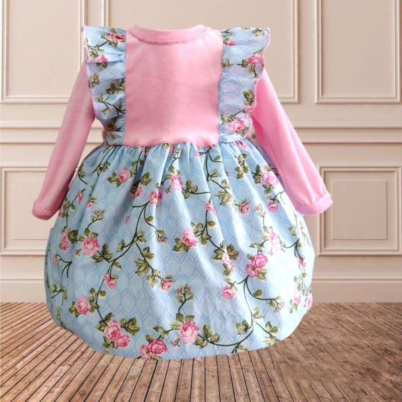 vestido bebê manga longa