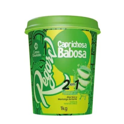 Máscara de Hidratação e Creme de Pentear Corpo Dourado Regarv 2 em 1 1kg Caprichosa Babosa para Todos os Cabelos