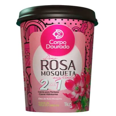 Creme de Pentear e Hidratar 2 em 1 Dona Rosa Mosqueta Corpo Dourado 1kg