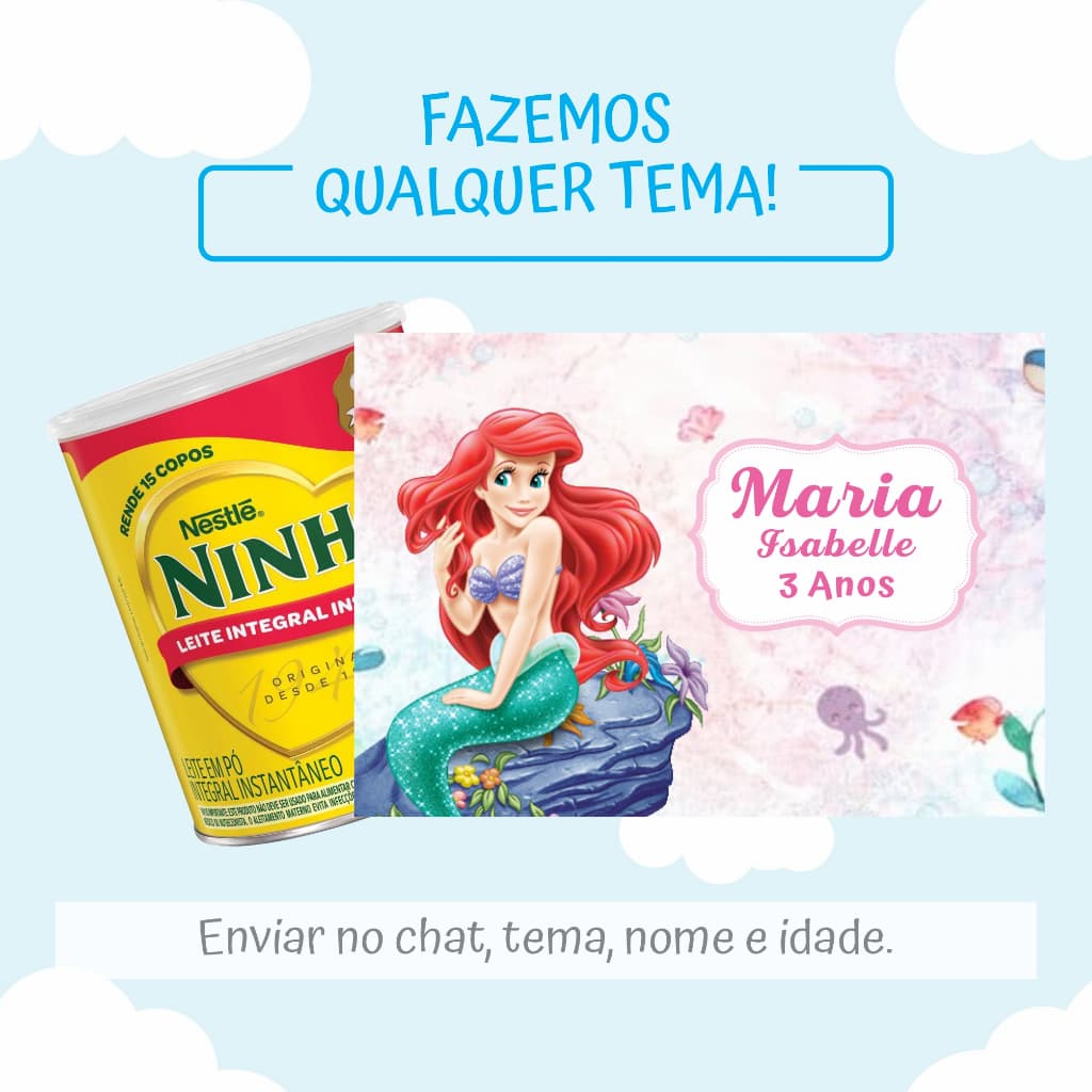 15 Rótulos Personalizados Para Lata de Leite em Pó de 400g