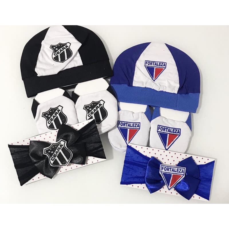 Kit time Fortaleza e time Ceará para bebê | Tiara do Fortaleza | Tiara do Ceará / Sapatinho Fortaleza e Ceará de time