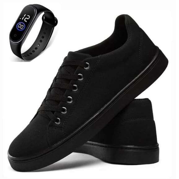 Tênis Sapatênis Sapato Casual Masculino + Relógio Digital - Oferta!!