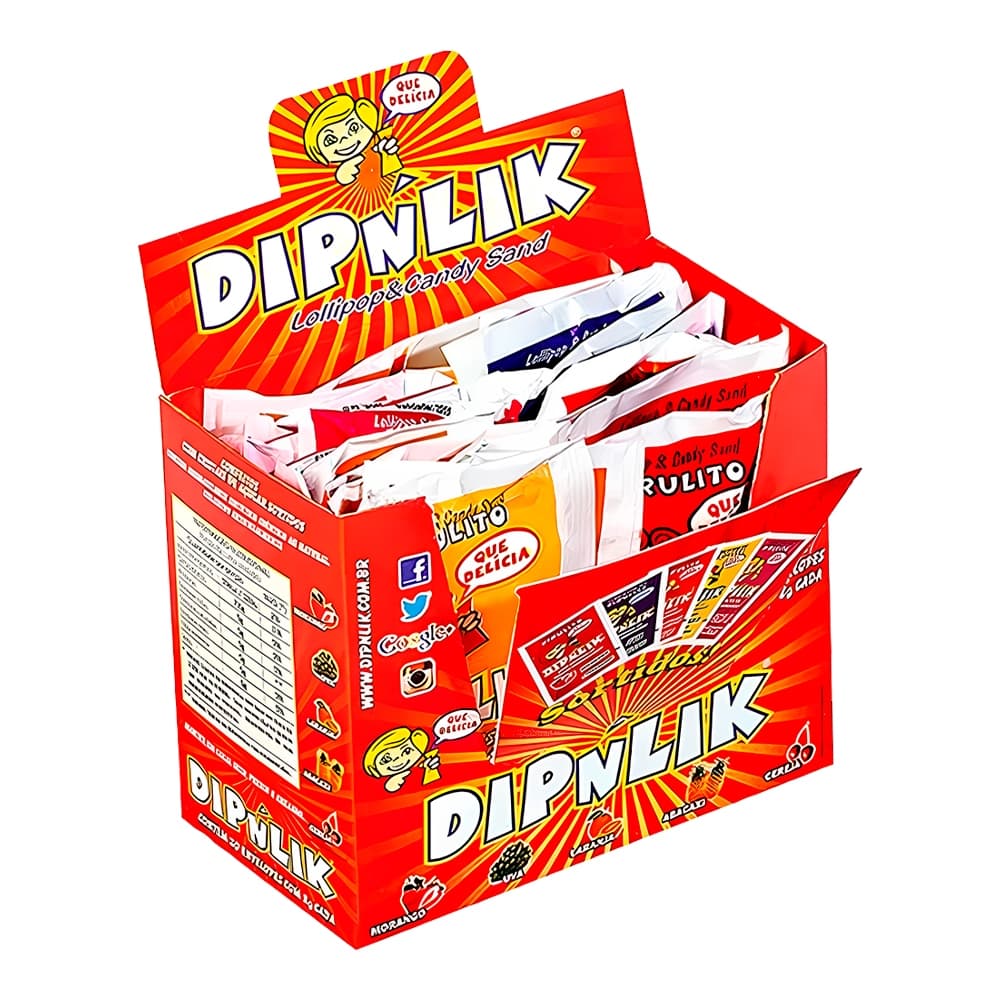 Pirulito Dipnlik - Dip'n Link Display C/20un
