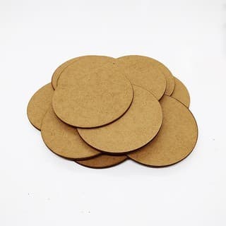 kit 4un Para Descanso De Copo Bolacha Redonda MDF 2,8mm