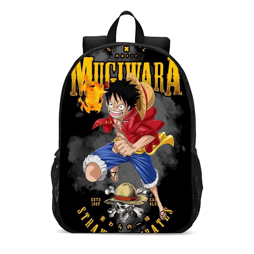 Mochila Escolar Infantil Juvenil chapéu de palha caveira material escolar anime promoção