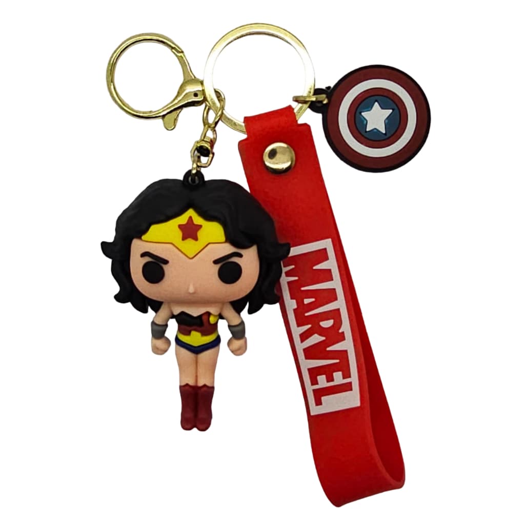 Chaveiro de Borracha 3D Mulher Maravilha - Personagem Coleção Chave