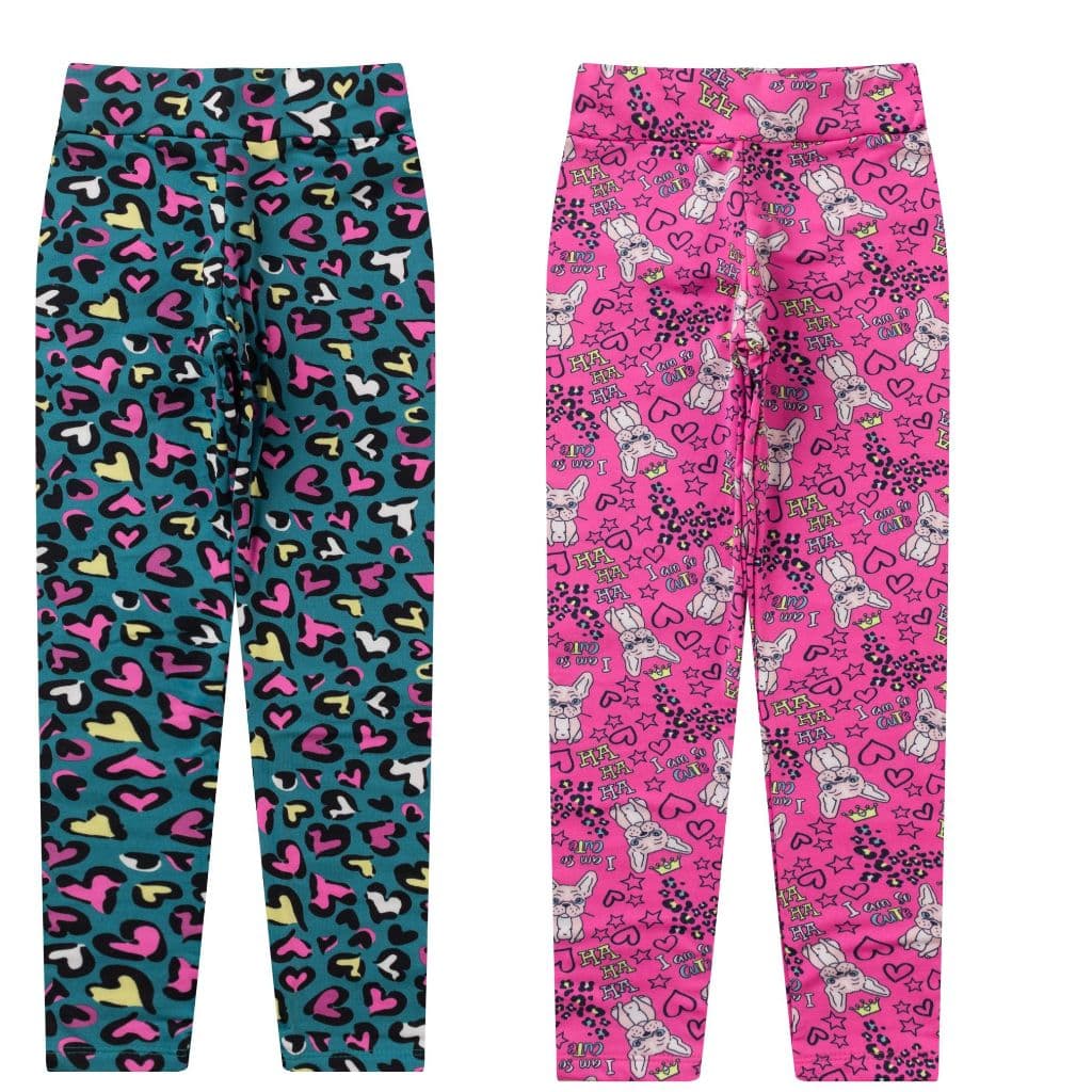 Kit 2 Legging Estampadas Infantil e Juvenil 1 ao 16