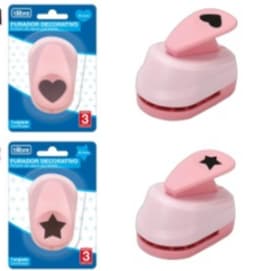 Furador Decorativo Coração e Estrela 25mm - Tilibra
