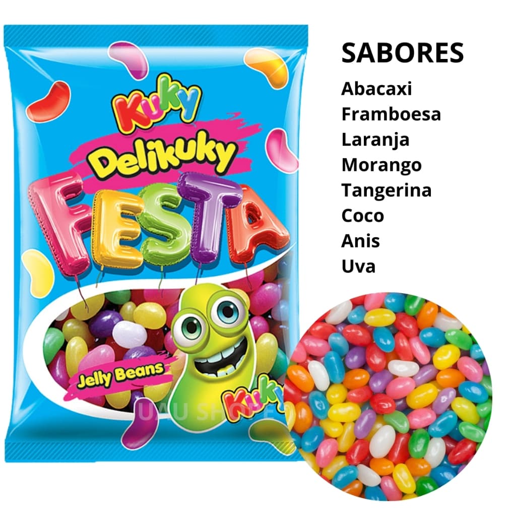 1/2/3 Jujuba Delikuky Sabores Sortidos Festa 1kg - Kuky