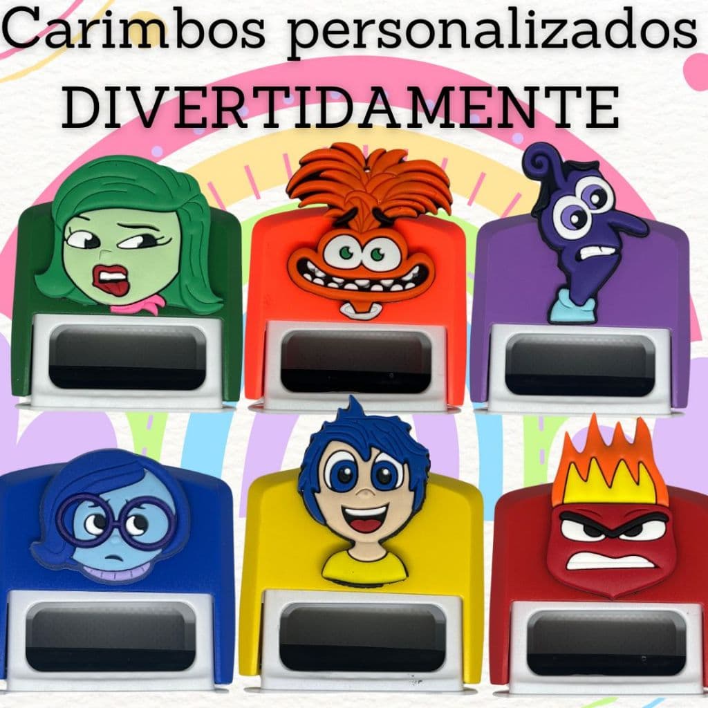 Carimbo Personalizado com os personagens de DIVERTIDAMENTE