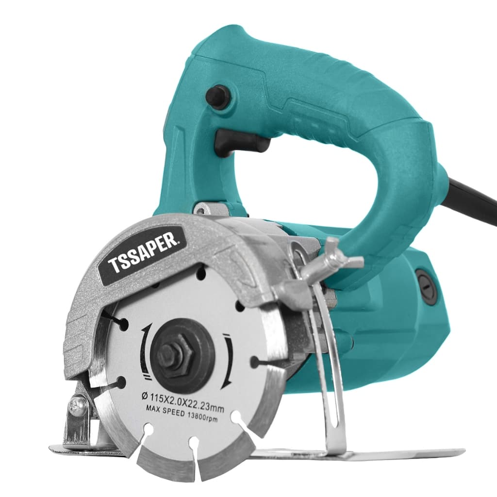 Serra Mármore Profissional 1200w 4.3/8 110mm + 2 Discos de corte Madeira, Concreto 220V/127V