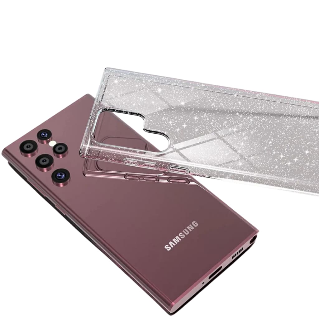 Capa capinha para Samsung  transparente com brilho, capa de silicone  glitter Galaxy S22, S22 Ultra, A55, A14 , A25, A34