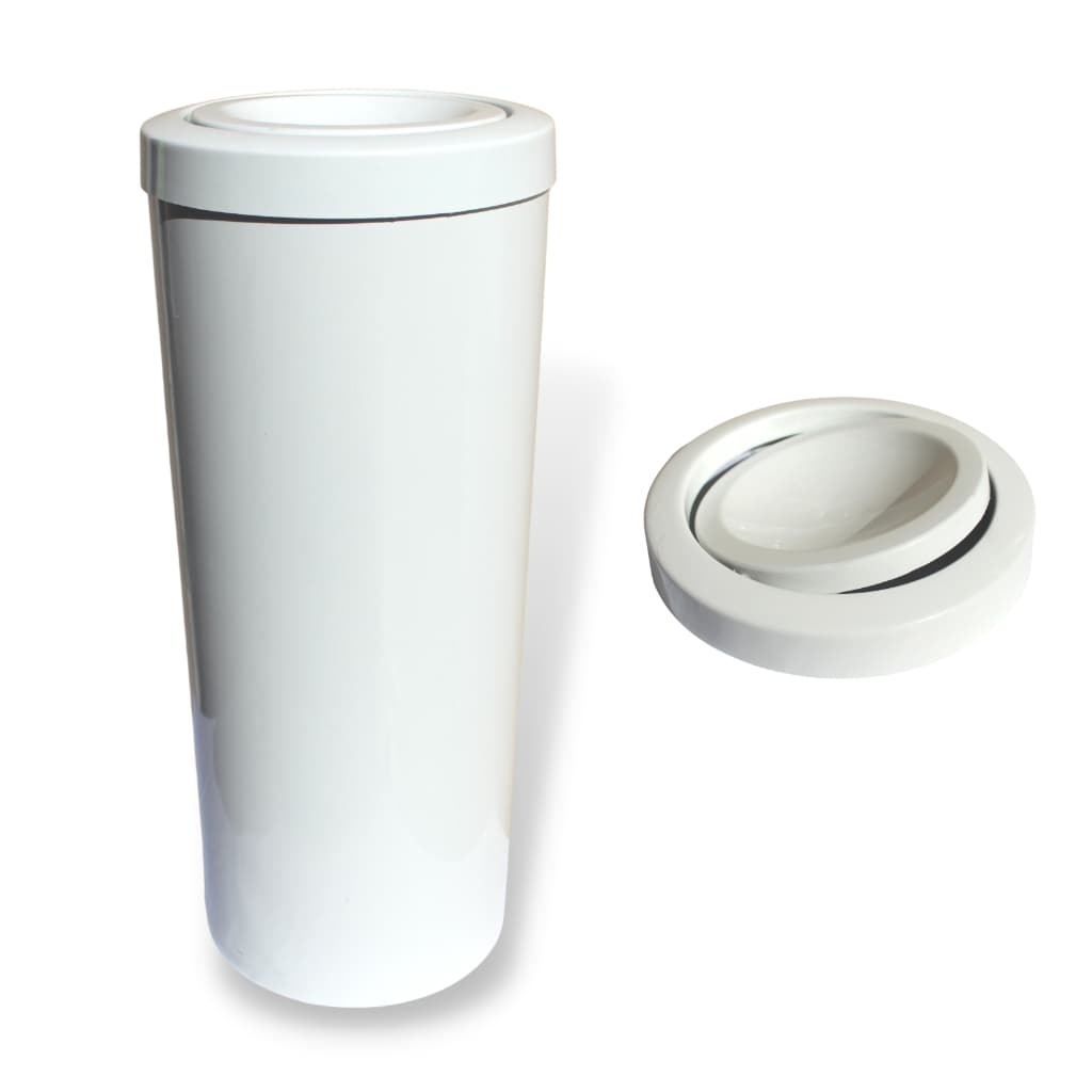 Cesto De Lixo C/ Tampa Basculante 60cm/ Flip/ Giratória de 23l Ótimo para áreas Externas/Internas