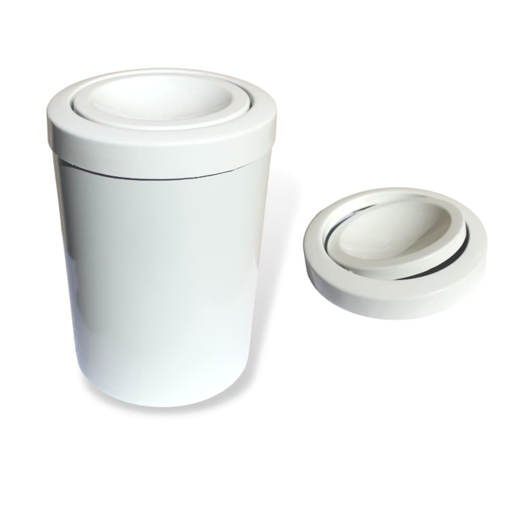 Lixeira com Tampa Giratória Basculante tipo Flip 15 Litros para Banheiro/ Cozinha e Escritório