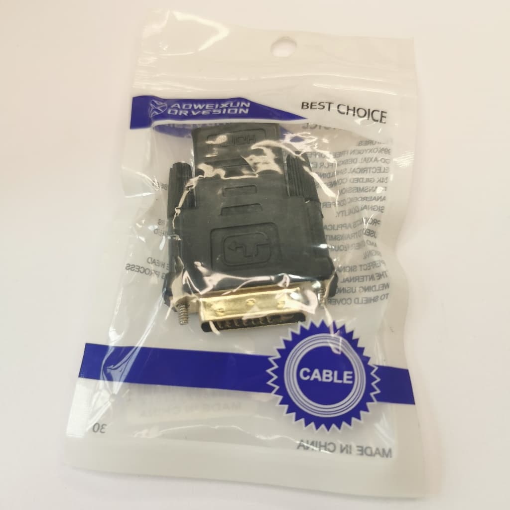 Adaptador Dvi Macho Para Hdmi Preto 24+1