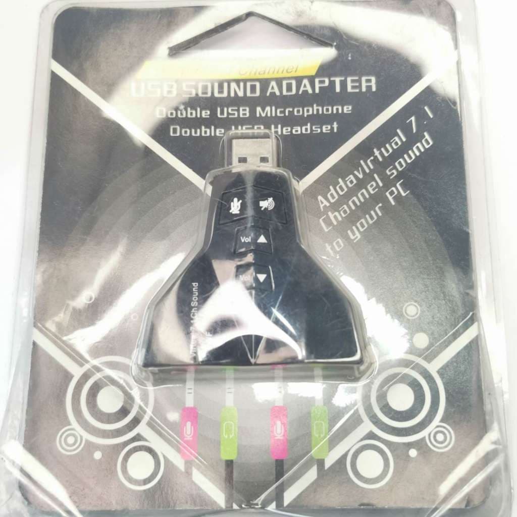 Placa De Som Adaptador Usb 7.1 Para 2 Fone e 2 Microfone Alta Qualidade
