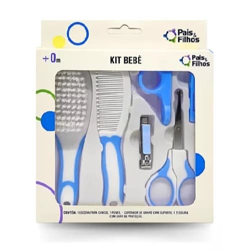 Kit Manicure + Escova E Pente Para Bebê - Pais E Filhos