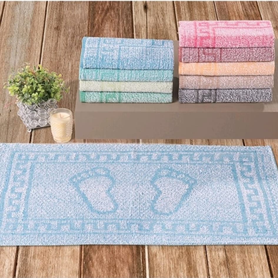 Kit Com 10 Toalhas De Piso Tapete Pezinho Para Banheiro 43cm x 65cm 100% Algodão Laune Haus