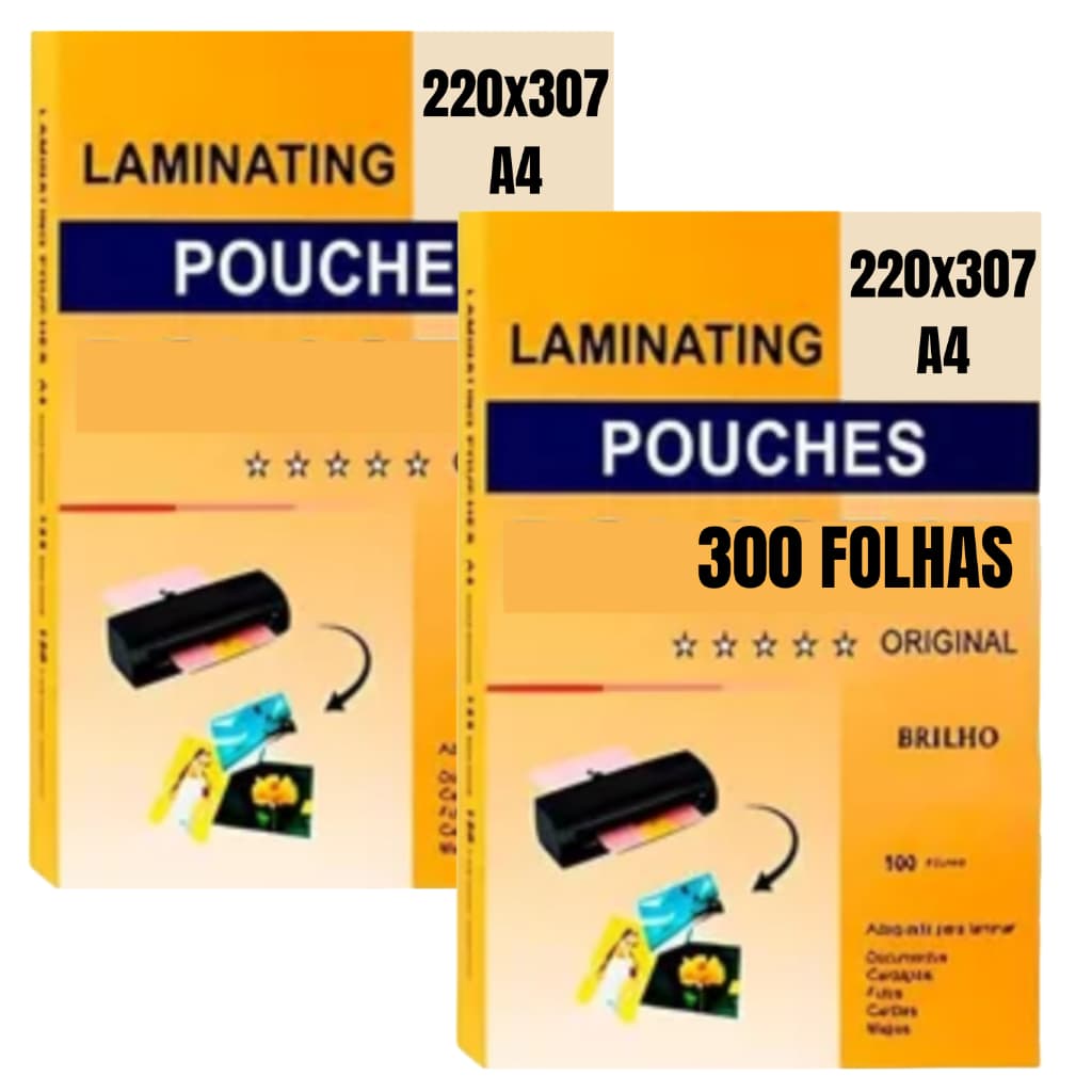 200 PLASTICO PARA PLASTIFICACAO A4 220X307 125 MICRAS