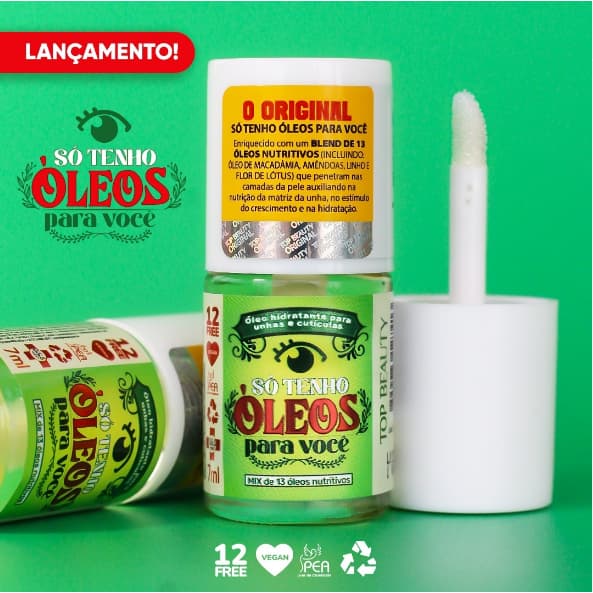 Óleo SOS Unhas Só Tenho Óleos Para Você Top Beauty | Hidratação e Nutrição para Unhas e Cutículas