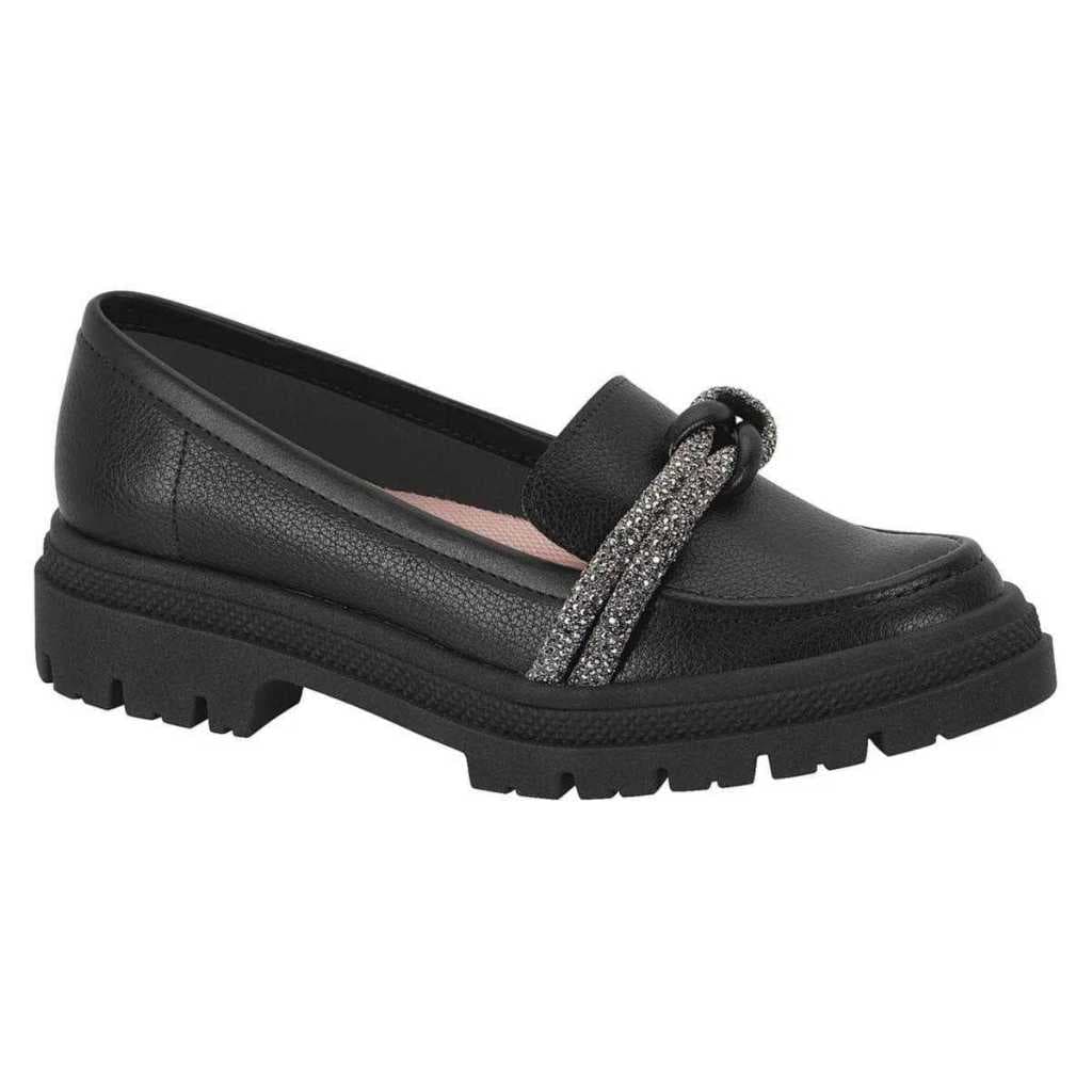 Mocassim Tratorado Moleca Trança Strass 5775.107