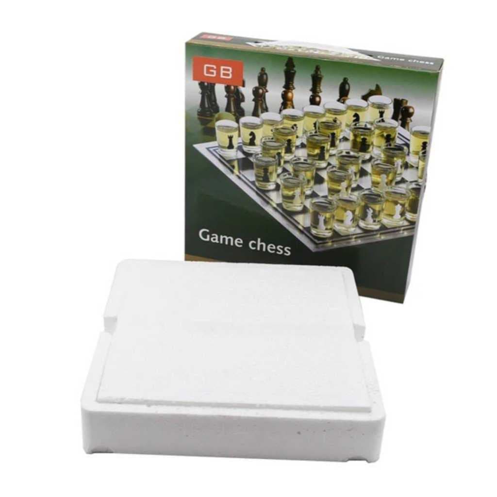Jogo de Xadrez de copo de dose 35x35 Tabuleiro de Vidro-Games Chess