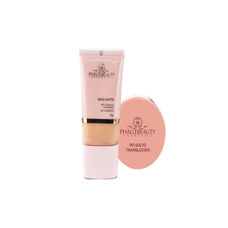 Pó Translúcido PhálleBeauty + Base Matte Alta Cobertura - Phállebeauty