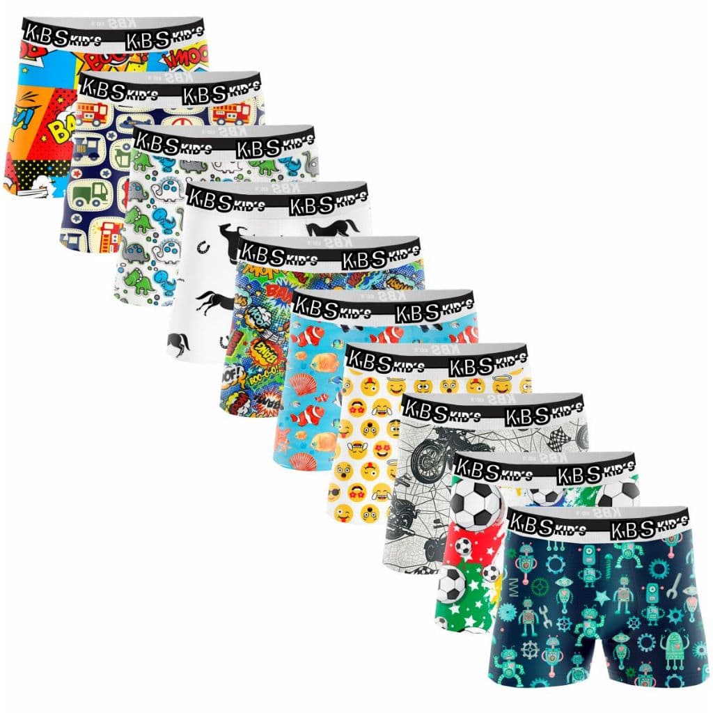 Kit Cueca Boxer Infantil Menino Box Microfibra Forro 100% Algodão