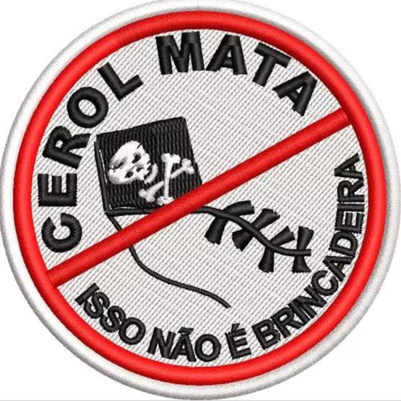 Patch Bordado Cerol Mata Pipa Motociclista Moto Clube Sim20 Colte Jaqueta Bolsa Mochila Personalizados