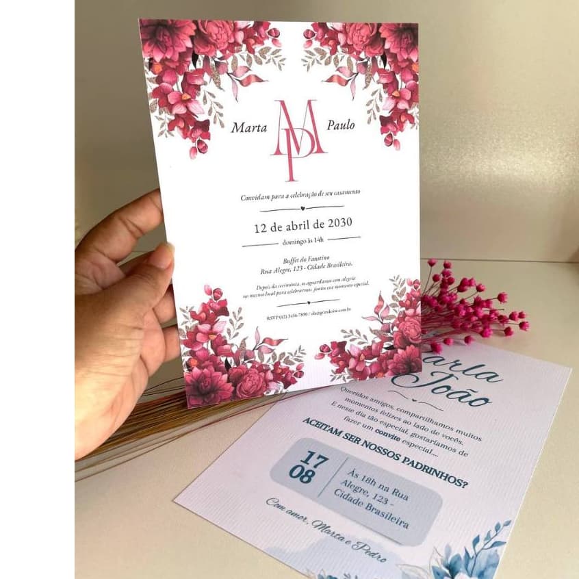 200 Convite Casamento (PROMOÇÃO)
