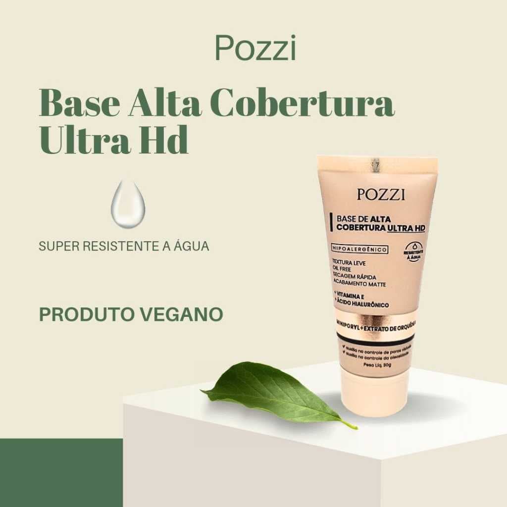 Base Liquida  Matte Alta Cobertura 30 ml Pozzi