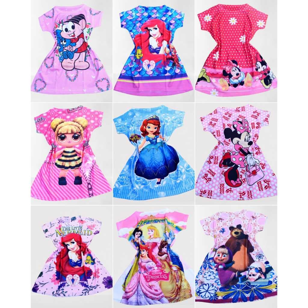 KIT 2 Vestidos Infantil de menina