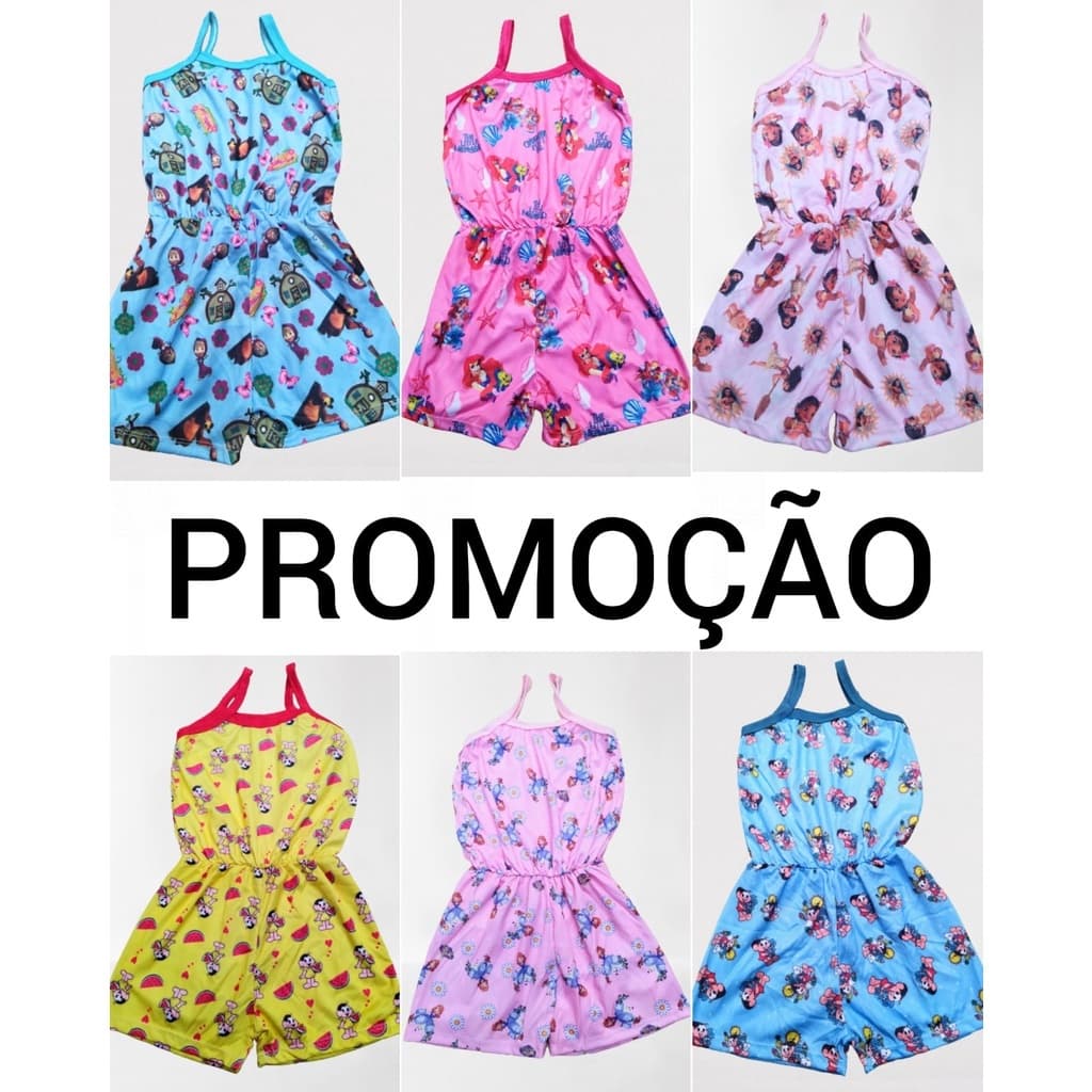 Kit 2 Macacão Infantil De Menina