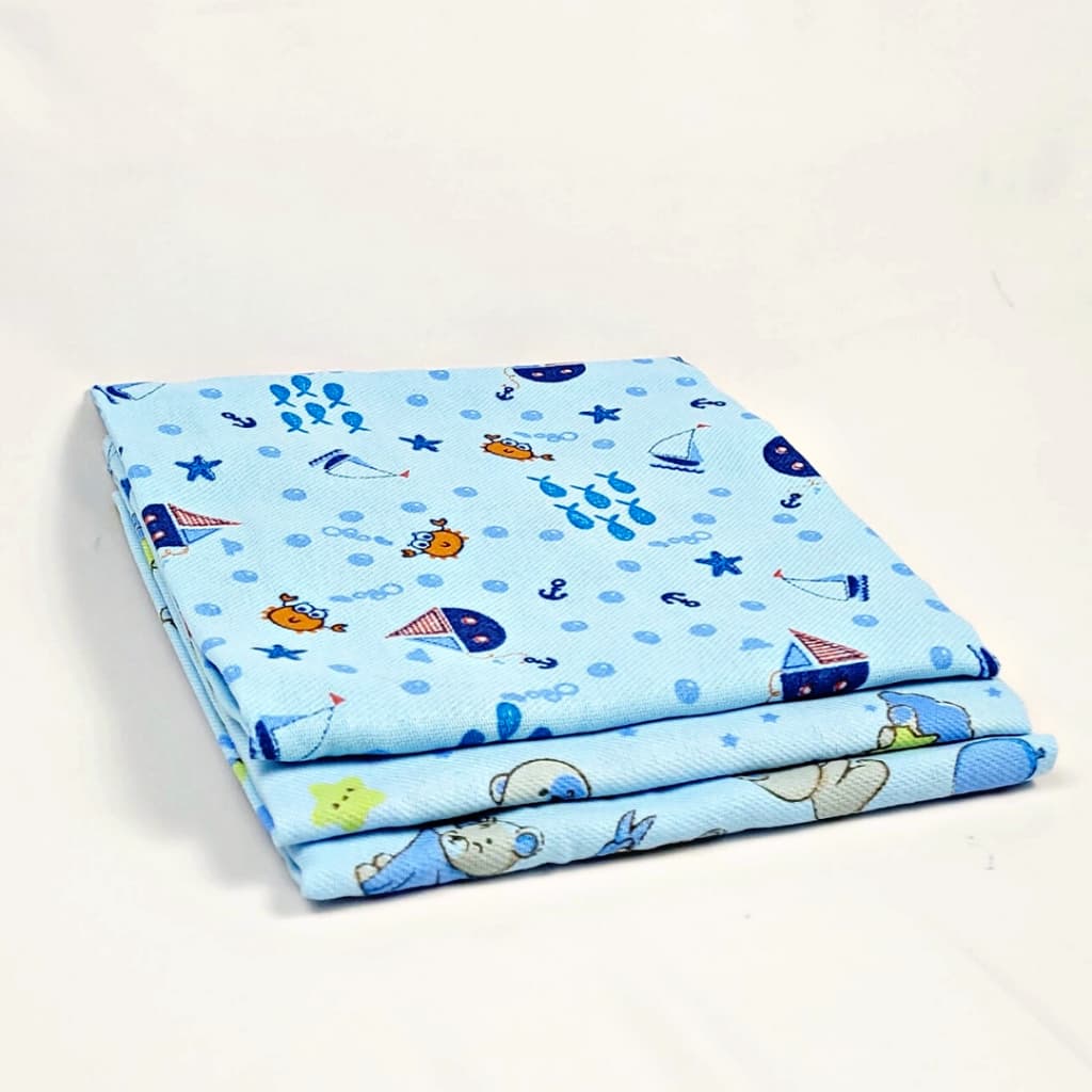 Cueiro bebe Estampado Flanelado macio 100% algodão 80cm x 60cm kit com 3 unidades